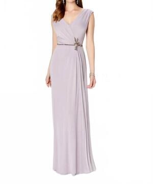 NEW MONTAGE BY MON CHERI aline gown in light mink